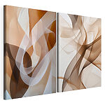 Modulaire canvasprint Vloeiende vormen in warme tinten