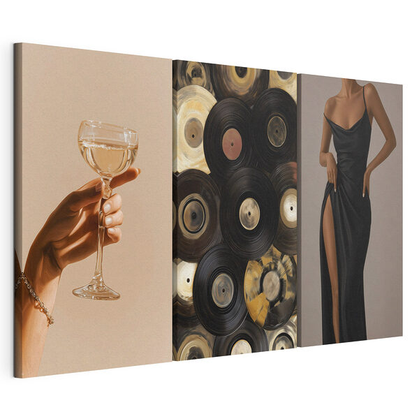 Modulaire canvasprint Elegantie en vintage charme komen samen in deze feestelijke gelegenheid