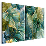 Modulaire canvasprint Collage van bladeren