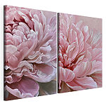 Modulaire canvasprint Zachte bloemblaadjes in delicate roze tinten