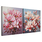Modulaire canvasprint Bloeiende magnolia’s in rustige kleuren