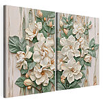 Modulaire canvasprint Collage van bloemen en bladeren