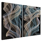 Modulaire canvasprint Vloeiende patronen in zachte tinten
