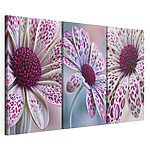 Modulaire canvasprint Fijne bloemblaadjes in zachte tinten