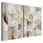 Modulaire canvasprint Abstracte vormen in zachte aardetinten