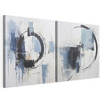 Modulaire canvasprint Twee schilderijen van een cirkel