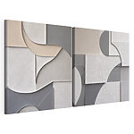 Modulaire canvasprint Abstracte vormen in ingetogen kleuren