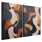 Modulaire canvasprint Collage van verschillende verfkleuren