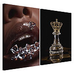 Modulaire canvasprint Lippen die stralen van elegantie