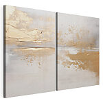 Modulaire canvasprint Abstracte tinten en vloeiende texturen gaan hand in hand