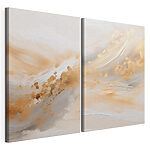 Modulaire canvasprint Abstracte golven in zachte tinten