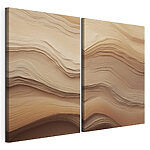 Modulaire canvasprint Zachte golven van organische vormen