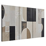 Modulaire canvasprint Zwart-wit geometrisch patroon