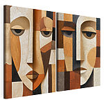 Modulaire canvasprint Collage van gezichten