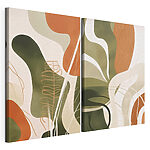 Modulaire canvasprint Abstracte vormen in aardetinten
