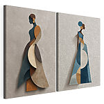 Modulaire canvasprint Vrouw in een jurk