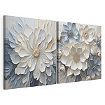 Modulaire canvasprint Verfijnde bloemen in zachte tinten