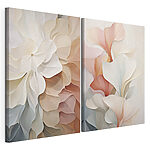 Modulaire canvasprint Zachte bloemblaadjes in rustgevende kleuren