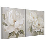 Modulaire canvasprint Schilderij van een witte bloem