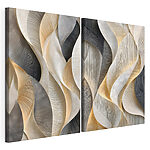 Modulaire canvasprint Rondingen en lijnen in een harmonieus ontwerp