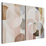 Modulaire canvasprint Abstracte vormen in een zacht kleurenpalet