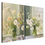 Modulaire canvasprint Collage van bloemen in een vaas