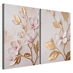 Modulaire canvasprint Collage van bloemen en bladeren