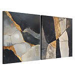 Modulaire canvasprint Abstracte patronen in contrasterende kleuren