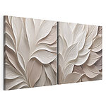 Modulaire canvasprint Fijne lagen met bladmotieven