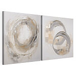 Modulaire canvasprint Schilderij van een cirkel en een cirkel
