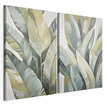 Modulaire canvasprint Schilderij van bladeren