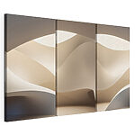 Modulaire canvasprint Zachte, vloeiende vormen in subtiele tinten