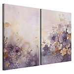 Modulaire canvasprint Schilderij van bloemen op een witte achtergrond