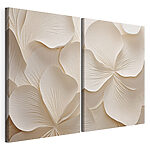 Modulaire canvasprint Elegant bloemmotief in zachte tinten