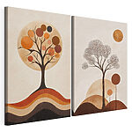 Modulaire canvasprint Twee afbeeldingen van bomen