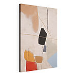 Canvas Schilderijen Abstracte vormen in zachte kleuren